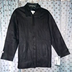 TOWER HILL COLLECTION Full Zip Leather Jacket S NWT